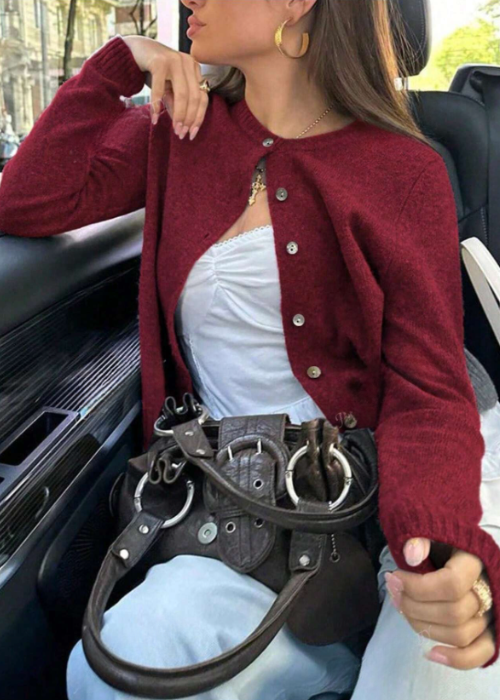 Amara Cardigan burgundy