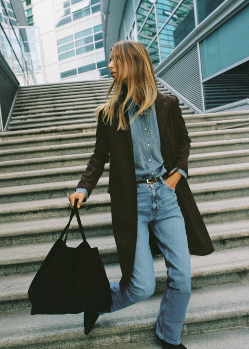 Harper Suede Coat brown