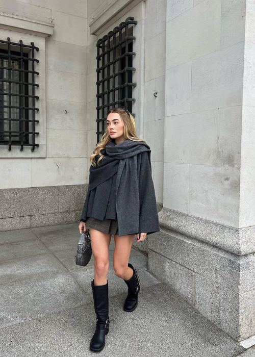 Ortegua Cape Jacket Grey