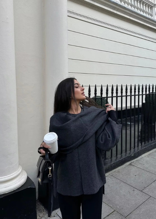 Ortegua Cape Jacket Grey