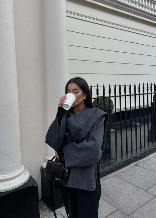 Ortegua Cape Jacket Grey