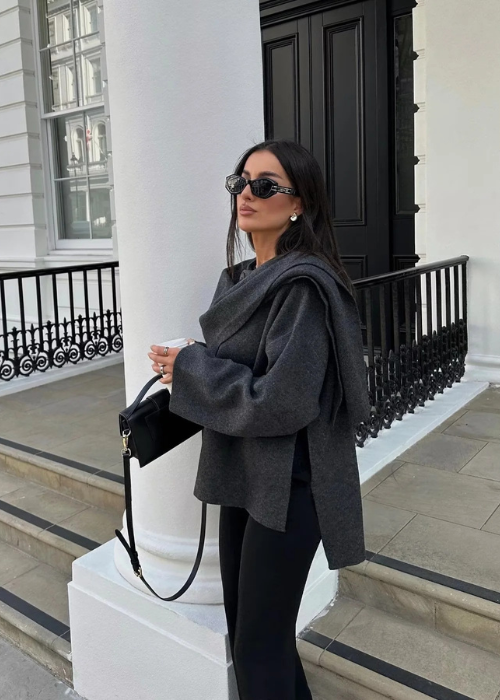 Ortegua Cape Jacket Grey