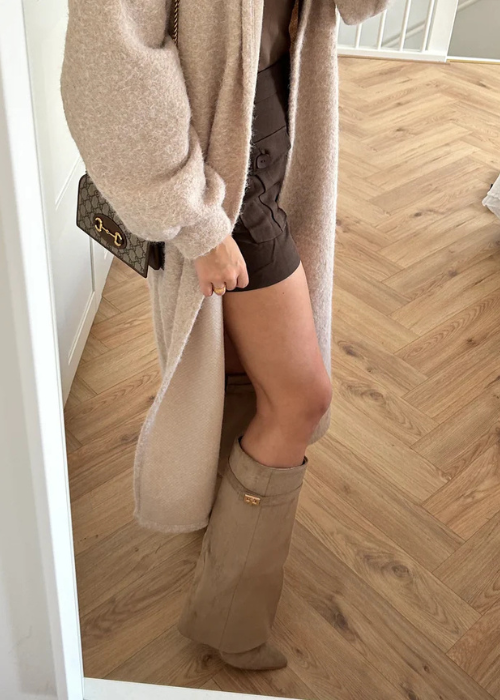 Nalia Suede Boots cream