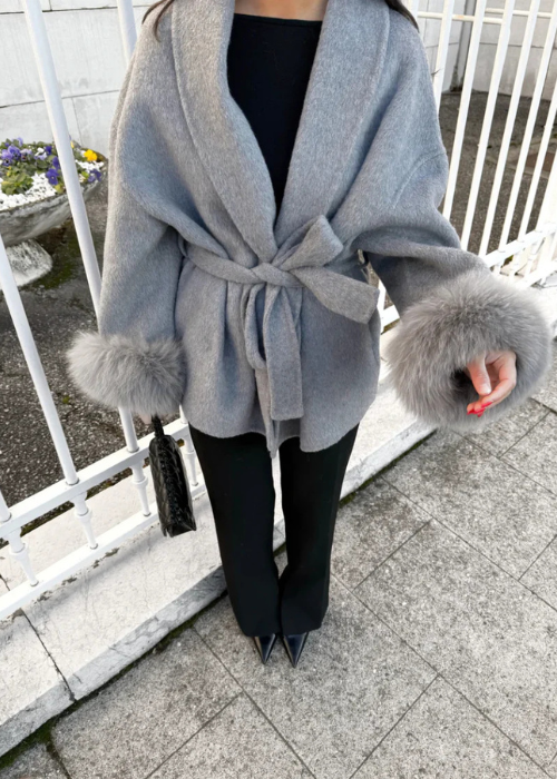 Carolina Belted Jacket grey
