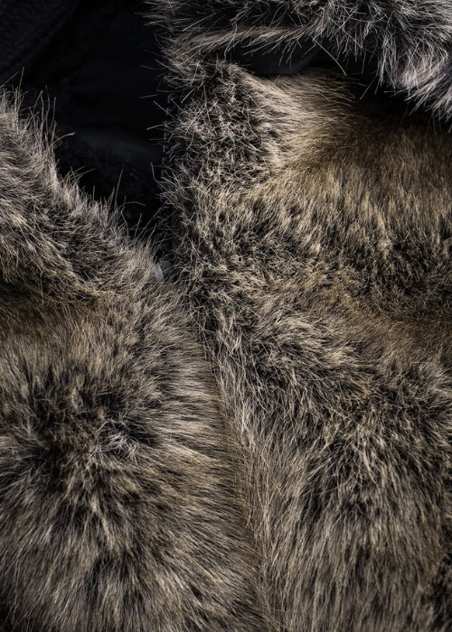 Nadia Fur-Trim Jacket black