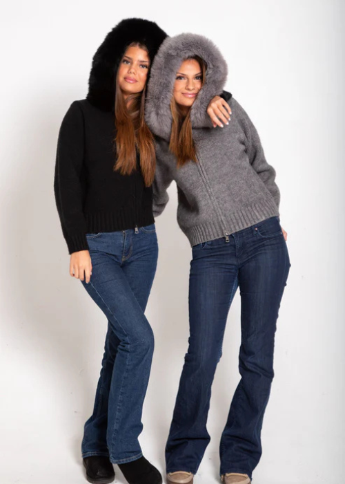 Azara Fur-Trime Jacket black