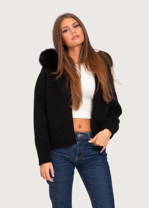 Azara Fur-Trime Jacket black