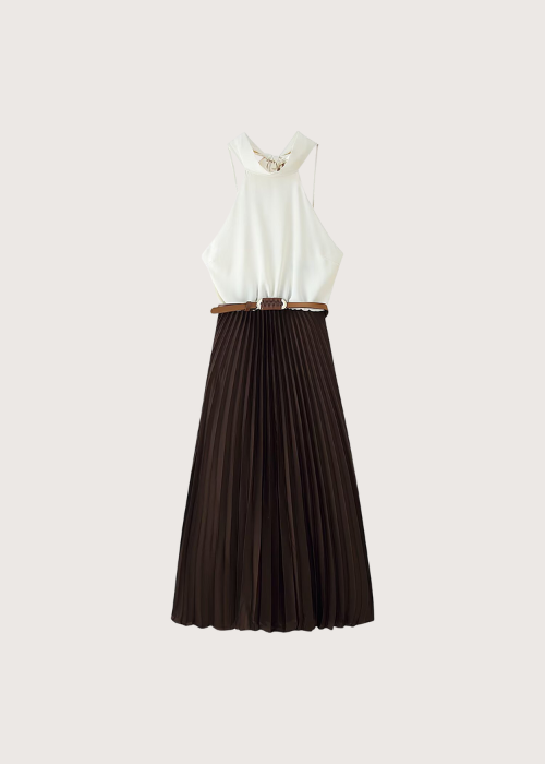 Harlow Pleated Set brown
