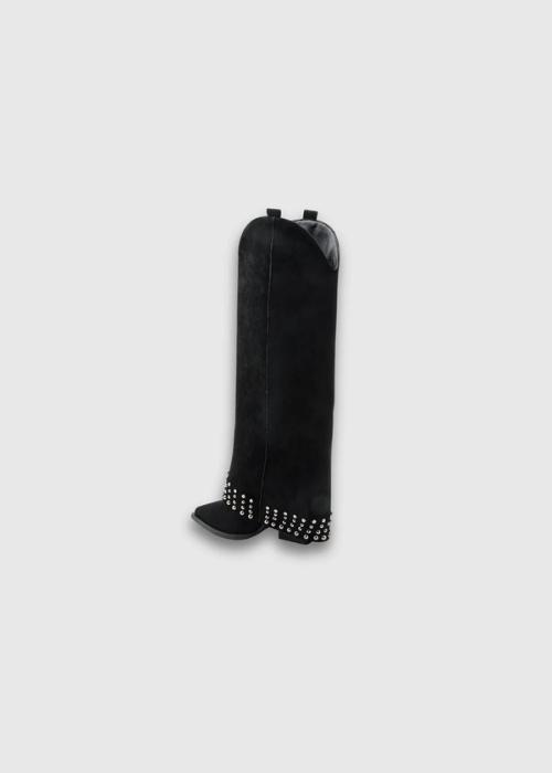 Sofia Studded Edge Boots black
